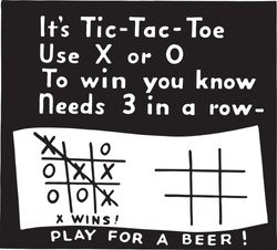 Tic Tac Toe - Retro Ad Art Banner