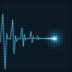 Abstract heart beats cardiogram illustration - vector