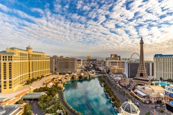 Las Vegas strip Aerial view cityscape in Nevada USA