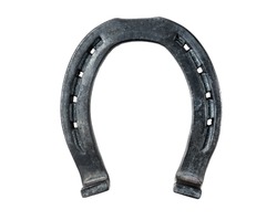 new iron horseshoe isolated on white