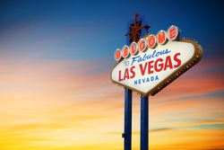 Las Vegas Sign at sunset