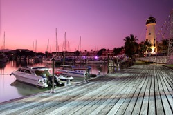 Marina with yachts sunset in phuket