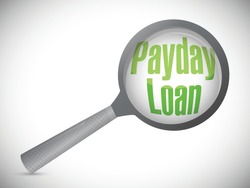 payday loan review illustration design over a white background