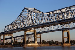 Crescent City Connection bridges in New Orleans, Louisiana.