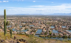 Landscape View Glendale Arizona in summer