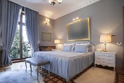 Interior of a classic style bedroom in luxury villa