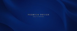 Premium background design with diagonal dark blue line pattern. Vector horizontal template for digital lux business banner, contemporary formal invitation, luxury voucher, prestigious gift certificate