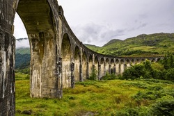 The Glenfinnan Viaduct, a famous attraction in Scotland, United Kingdom