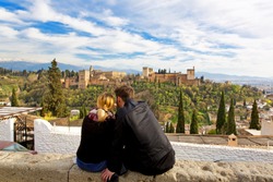 View of the Alhambra from Mirador de San Nicolas
