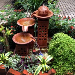 Water fountain in garden 