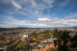 Cityscape of Dalat City, Vietnam