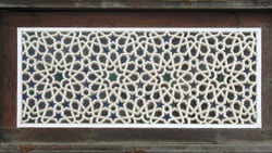 Old wood window with stars