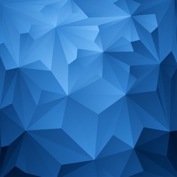Abstract Blue Triangle Geometrical Background, Vector Illustration