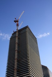 Crane and new hotel in Las Vegas
