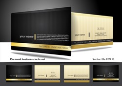 Personal business cards set