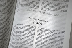 The Bible Opened To The Book Of John