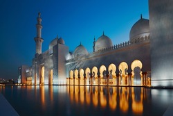 Mosque in Abu Dhabi, the capital city of the United Arab Emirate