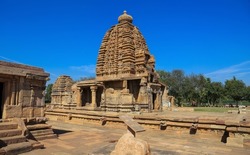 UNESCO world heritage site, The Sangameshwar Temple at Pattadakal temple complex, dating to the 7th-8th century,Karnataka, India