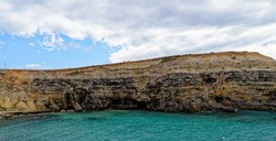 Scenic view of Anchor Bay - Mellieha, Malta. Seascape, Northwest Malta, Anchor Bay, Sweethaven.