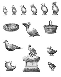 Vintage Chocolate Mold Sketches - Birds