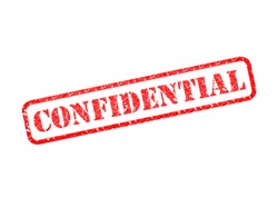 'CONFIDENTIAL' Red Stamp over a white background.