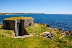 A Second World War Pill Box located on St. Michaels Mount in Cornwall, UK.  