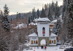 Entrance gate to Sihla Monastery - Romania