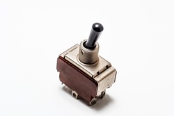 toggle switch - switch, on a white background. Close-up.