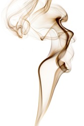 Abstract  smoke isolated on white