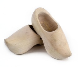 Wooden classic dutch clog shoes
