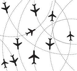 Airplane destination routes