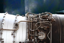 detail of soviet spacecraft engine as nice background