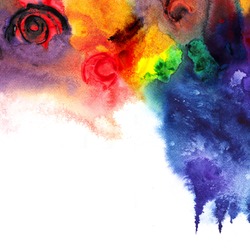 Abstract colorful watercolor ,paint high-resolution