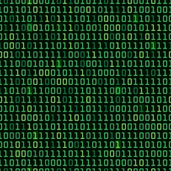 Binary computer code repeating vector background illustration. Continuous pattern left, right, up and down