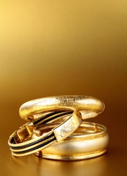 gold jewelry, bracelets