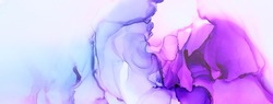art photography of abstract fluid painting with alcohol ink, pastel pink and purple colors