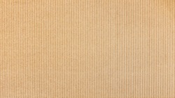 Paper cardboard, corrugated carton sheet background. Kraft cardboard texture with vertical stripes, lines. Seamless kraft paperboard for light brown walpaper. Craft, pattern, nature and template theme