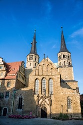 merseburg, germany - cathedral with twin towers