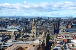 The Glasgow skyline looking towards George Square and the city chambers