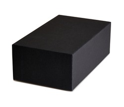 Studio shot of a Small black box isolated on white with clipping path