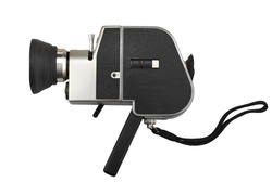 camera super 8 isolated on white