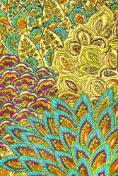 Indian pattern on fabric.
