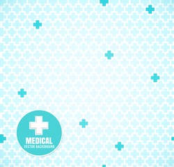 Soft Blue medical seamless pattern with crosses