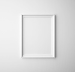 blank paper frames on white wall