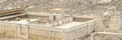 Second Temple - model of the ancient Jerusalem. Israel Museum, Jerusalem, Israel.