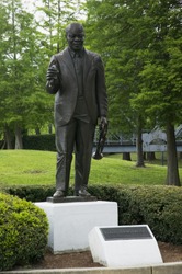 Louis Armstrong statue in Louis Armstrong Park in New Orleans Louisiana USA