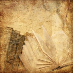 vintage background with old books