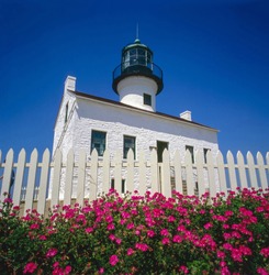 Lighthouse on  Point Loma in  San Diego, California