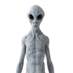 3d rendered illustration of a humanoid alien 
