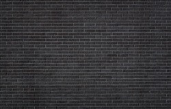 Black brick wall industrial texture, background with copy space